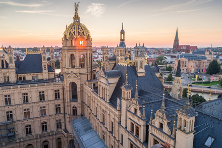 Schloss Schwerin von oben, Funkhaus Creative © SSGK M-V